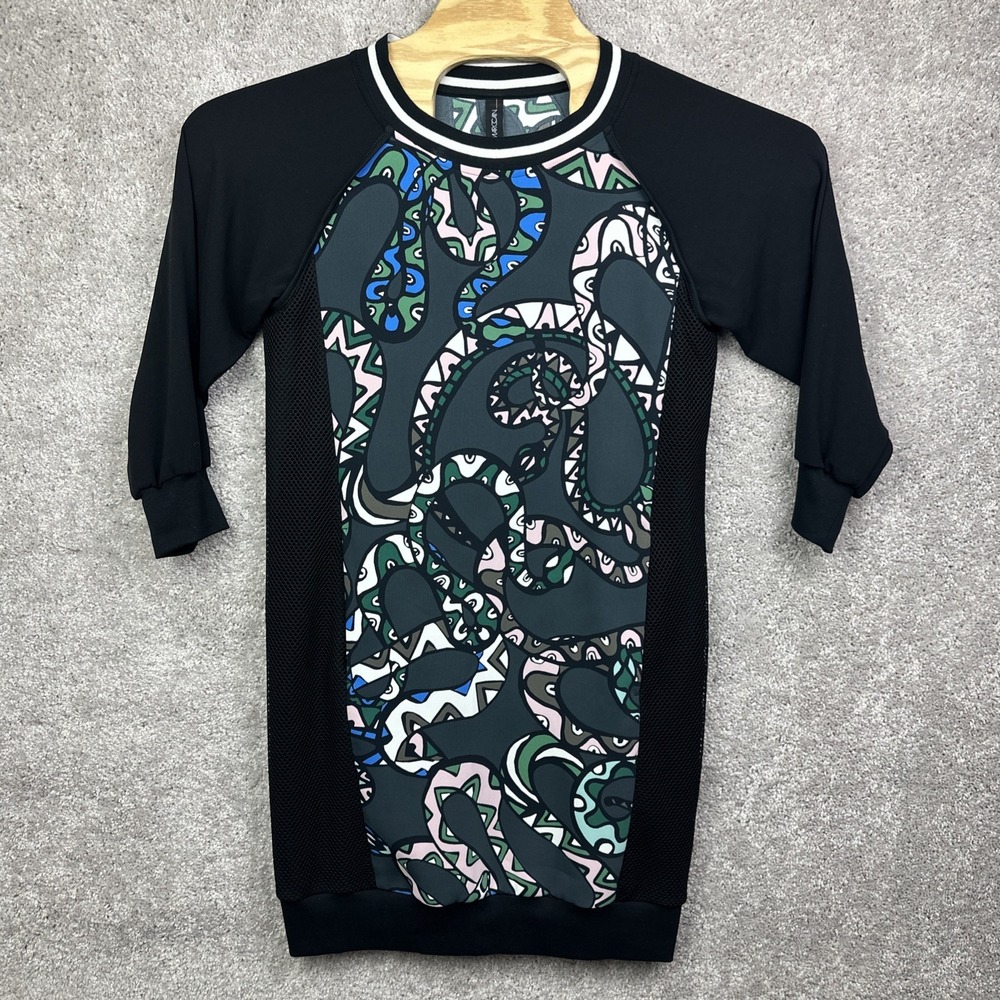 Marc Cain Womens Snake Printed Tunic Dress Size N1 Multicolour Casual